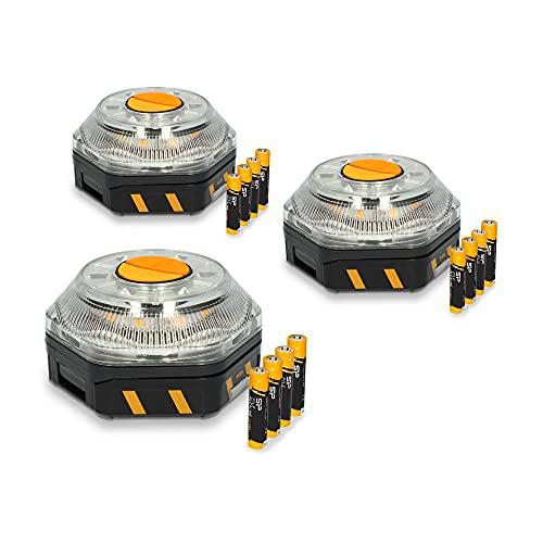 KSIX Luz de Emergencia V16 para Coche y Moto Homologada por DGT con Linterna Led