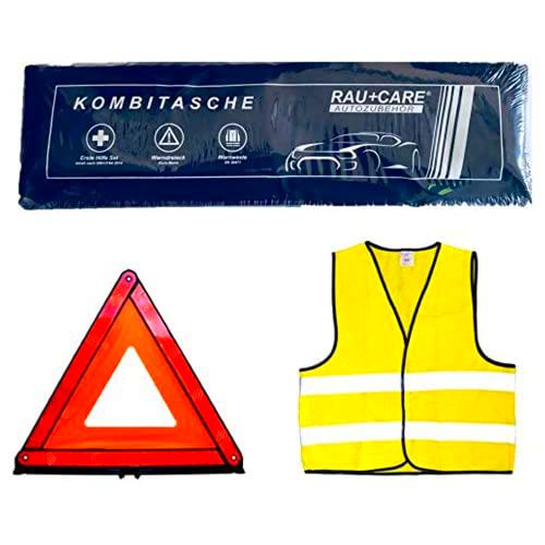 Kit de primeros auxilios 3 en 1 para coche - Trio con chaleco reflectante kit de primeros auxilios triángulo de advertencia