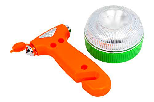 Motorkit Luz LED magnética homologada (V16) y Martillo de Emergencia