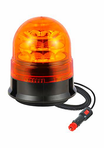 Rotativo Ámbar LED R65 Señalización Advertencia 12/24V