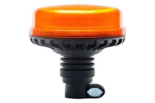 Ryme Automotive Rotativo Ámbar LED 12/24 V Homologado R65 · Flexible Din · Emergencia Advertencia Señalización Tractor