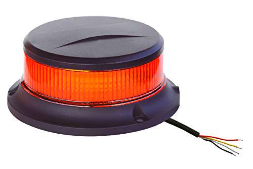 Rotativo LED Ámbar Ultra Slim 18 LED 27W - Homologado R65 · Sincronizable· Emergencia Advertencia Señalización Tractor