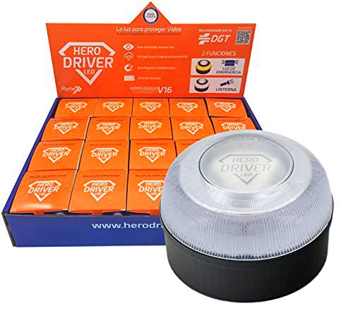 Hero Driver LED Luz V16 Homologada · Pack 20 2 · Luz DGT Obligatoria